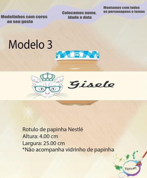 Rótulo Vidro Papinha-gatinho