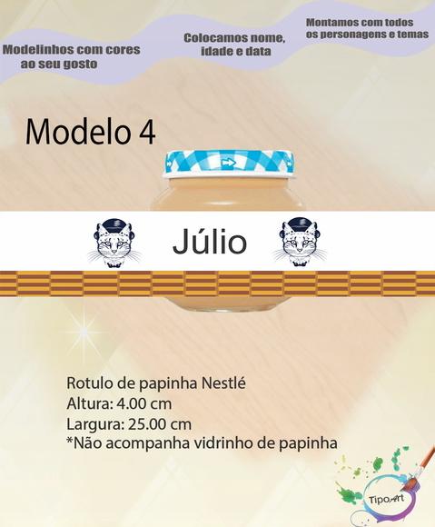 Rótulo Vidro Papinha-gatinho