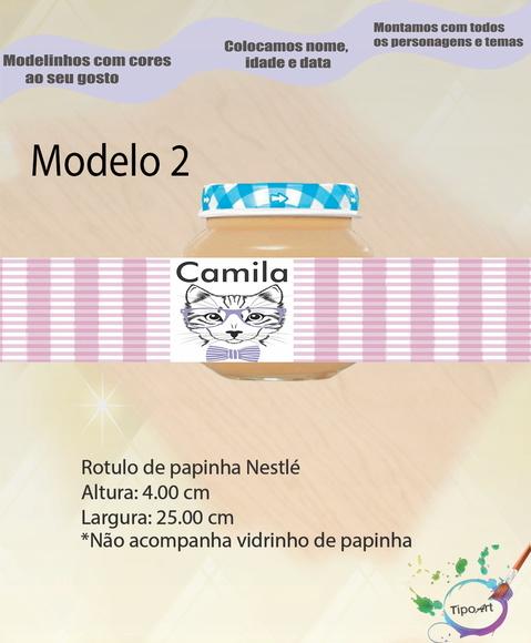 Rótulo Vidro Papinha-gatinho
