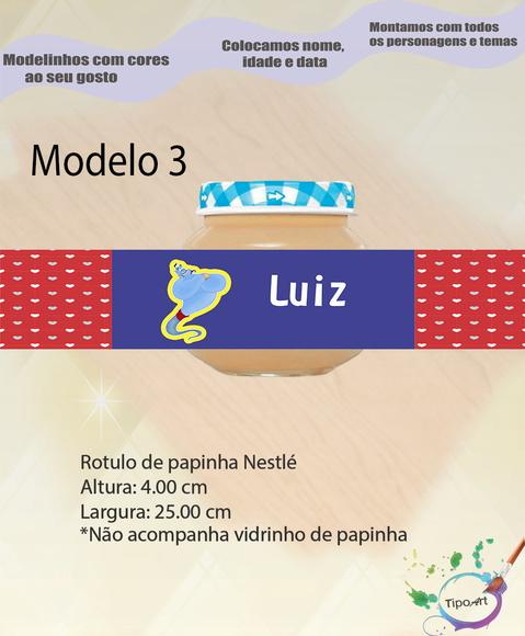 Rótulo Vidro Papinha-genio