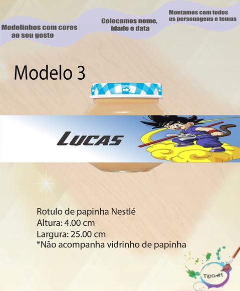 Rótulo Vidro Papinha-goku