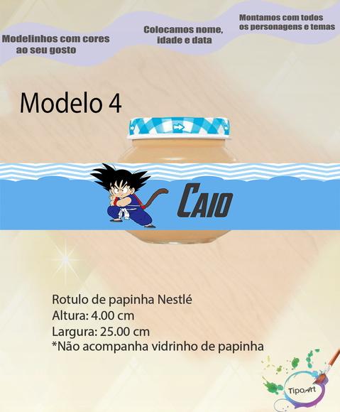 Rótulo Vidro Papinha-goku
