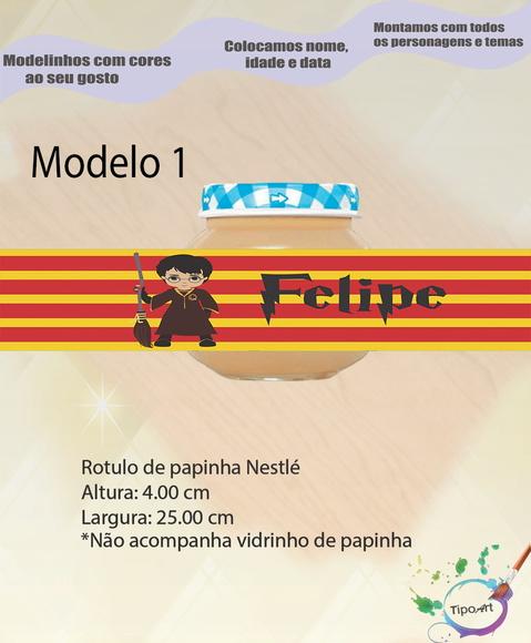 Rótulo Vidro Papinha-harry Potter-modelo 1