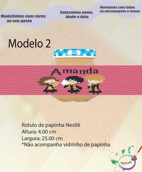 Rótulo Vidro Papinha-harry Potter-modelo 1