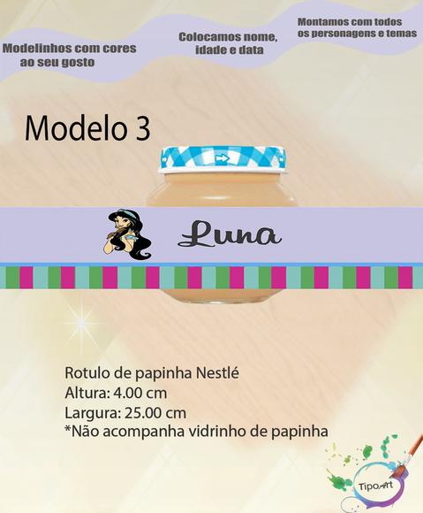 Rótulo Vidro Papinha-jasmine