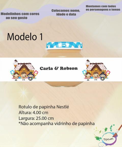 Rótulo Vidro Papinha-joão e Maria