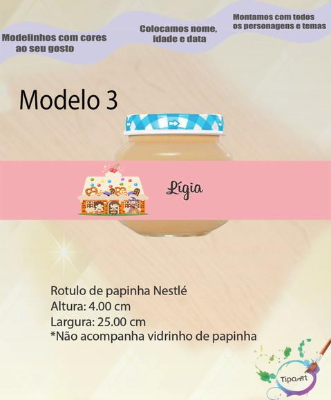 Rótulo Vidro Papinha-joão e Maria