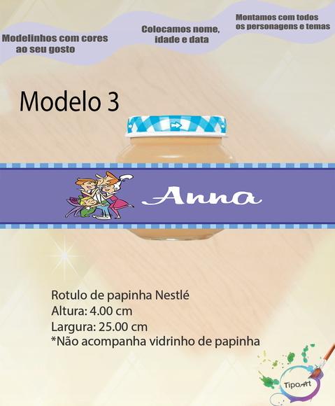 Rótulo Vidro Papinha-jetsons