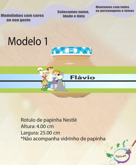 Rótulo Vidro Papinha-jetsons