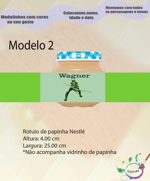 Rótulo Vidro Papinha-lanterna Verde