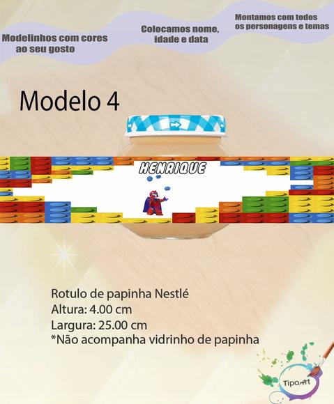 Rótulo Vidro Papinha-lego