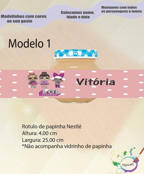 Rótulo Vidro Papinha-lol Surprise