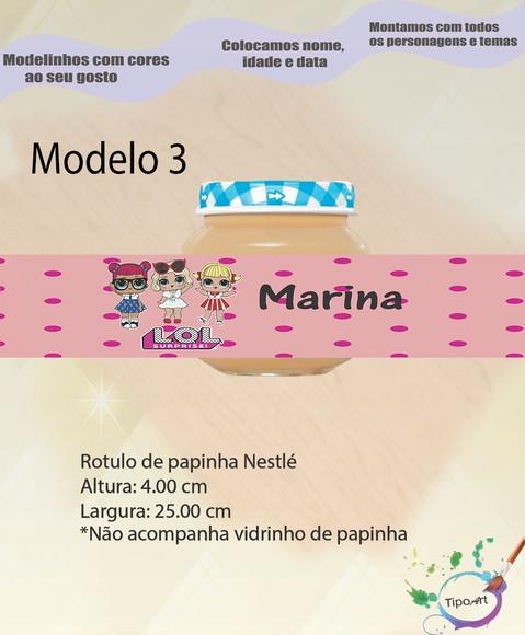 Rótulo Vidro Papinha-lol Surprise