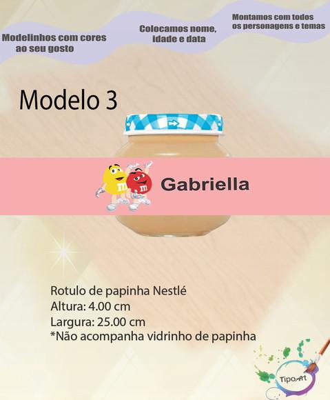 Rótulo Vidro Papinha-m&m
