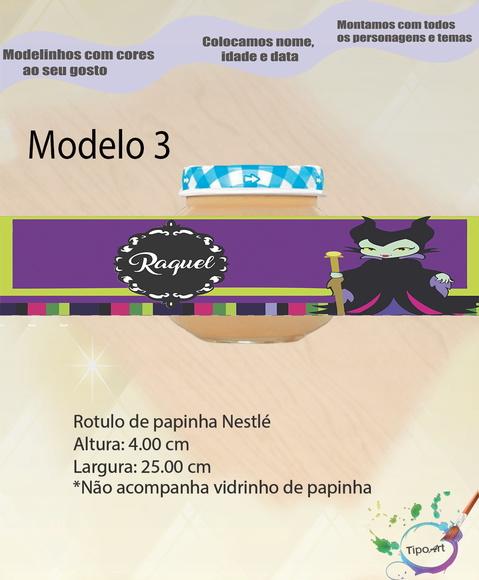 Rótulo Vidro Papinha-malevola