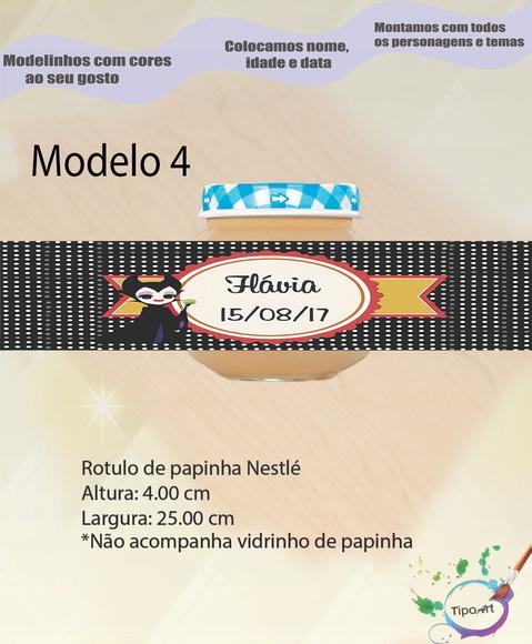 Rótulo Vidro Papinha-malevola