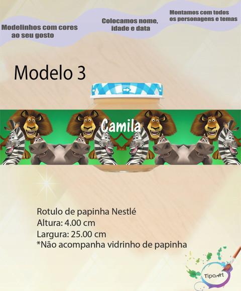 Rótulo Vidro Papinha-madagascar