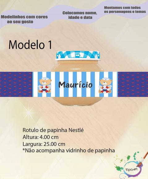 Rótulo Vidro Papinha-marinheiro