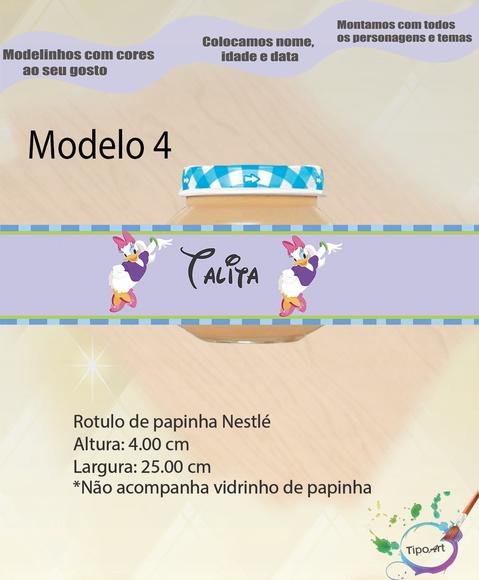 Rótulo Vidro Papinha-margarida