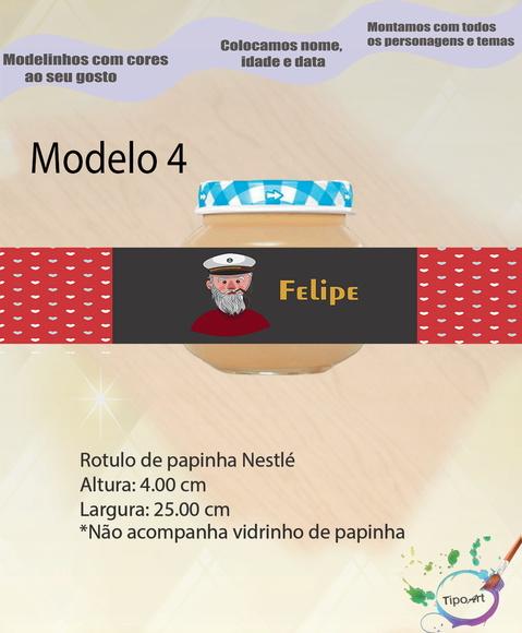 Rótulo Vidro Papinha-marinheiro