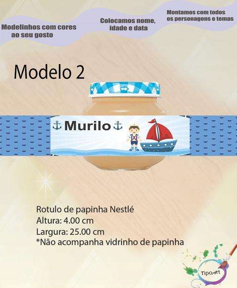 Rótulo Vidro Papinha-marinheiro
