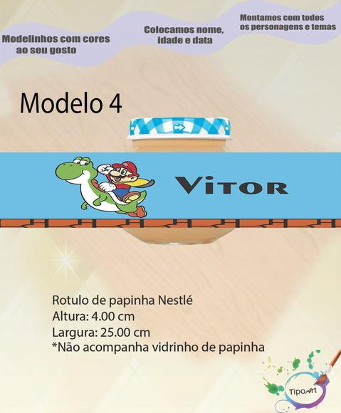 Rótulo Vidro Papinha-mario Bros