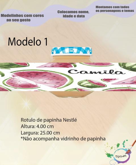 Rótulo Vidro Papinha-melancia
