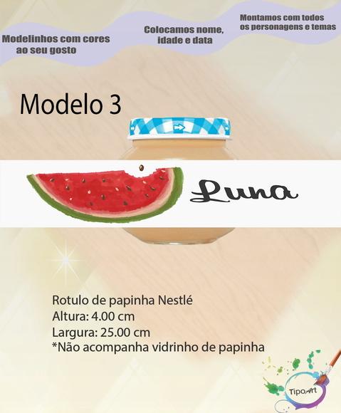 Rótulo Vidro Papinha-melancia