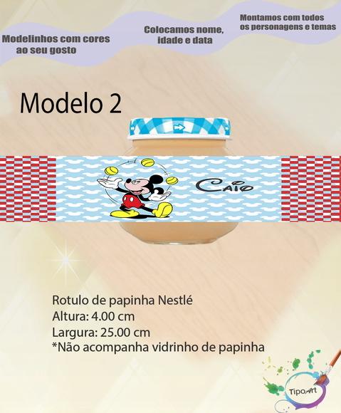 Rótulo Vidro Papinha-mickey