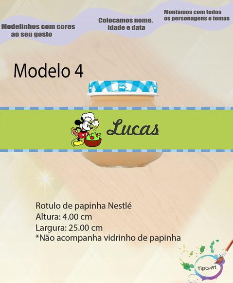 Rótulo Vidro Papinha-mickey
