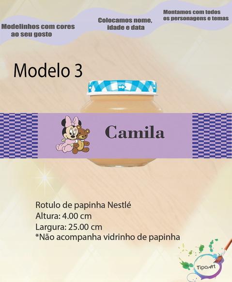 Rótulo Vidro Papinha-mickey Baby