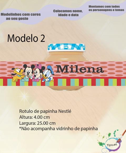 Rótulo Vidro Papinha-mickey Baby