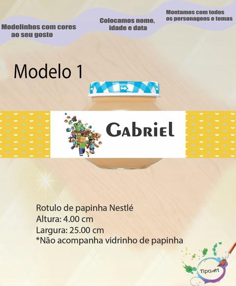 Rótulo Vidro Papinha-minecraft