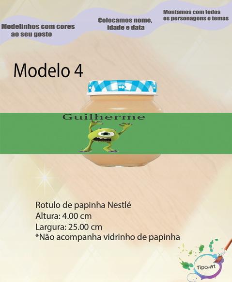 Rótulo Vidro Papinha-mike Wazowski