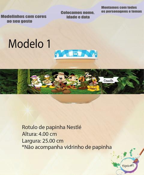 Rótulo Vidro Papinha-mickey Safari