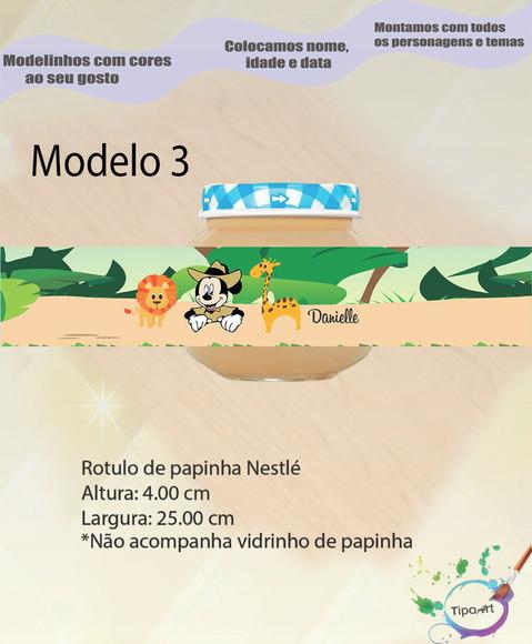 Rótulo Vidro Papinha-mickey Safari