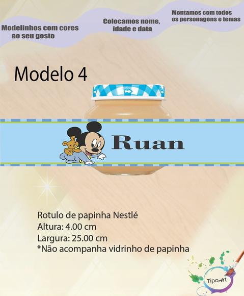 Rótulo Vidro Papinha-mickey Baby