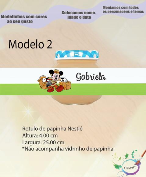 Rótulo Vidro Papinha-mickey Safari