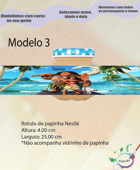 Rótulo Vidro Papinha-moana e Mauí
