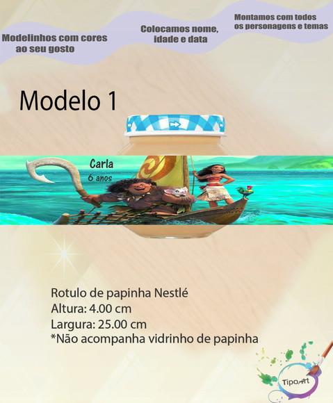 Rótulo Vidro Papinha-moana e Mauí