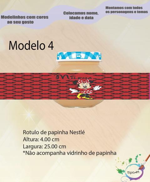 Rótulo Vidro Papinha-minnie
