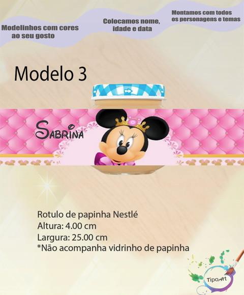 Rótulo Vidro Papinha-minnie Realeza