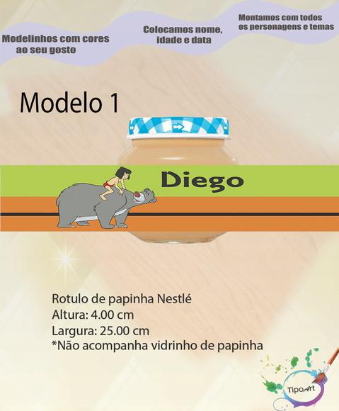 Rótulo Vidro Papinha-mogli