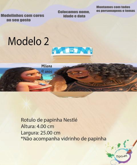 Rótulo Vidro Papinha-moana e Mauí