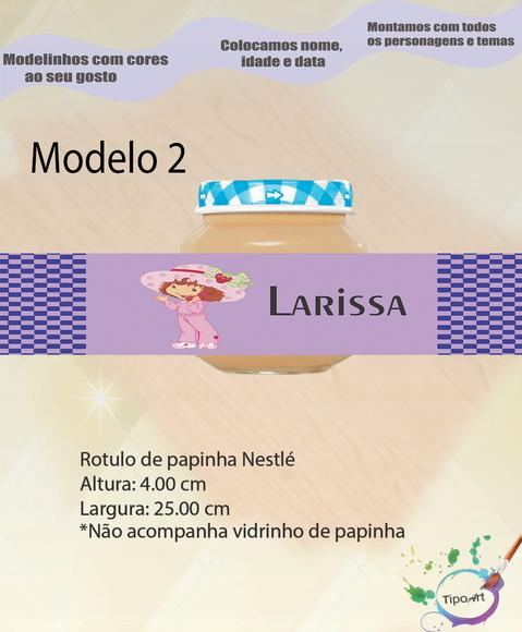 Rótulo Vidro Papinha-moranguinho
