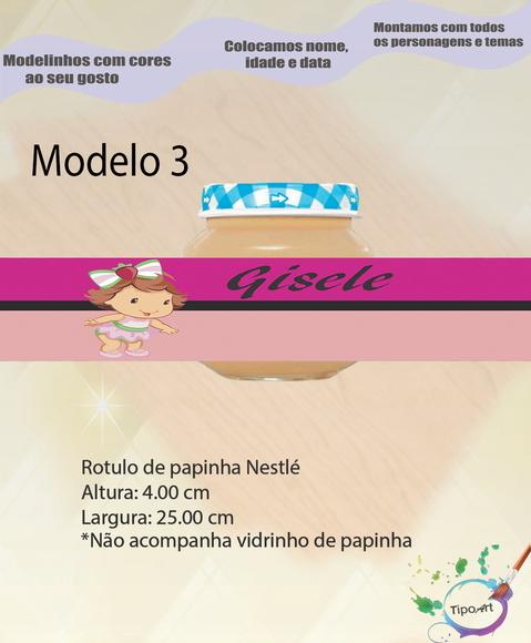 Rótulo Vidro Papinha-moranguinho