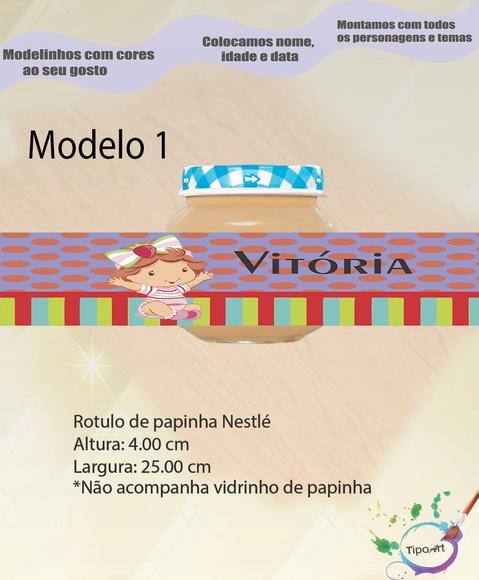 Rótulo Vidro Papinha-moranguinho