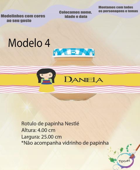 Rótulo Vidro Papinha-mulan