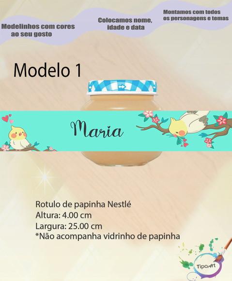 Rótulo Vidro Papinha-passarinho