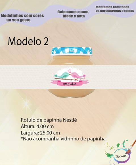Rótulo Vidro Papinha-passarinho